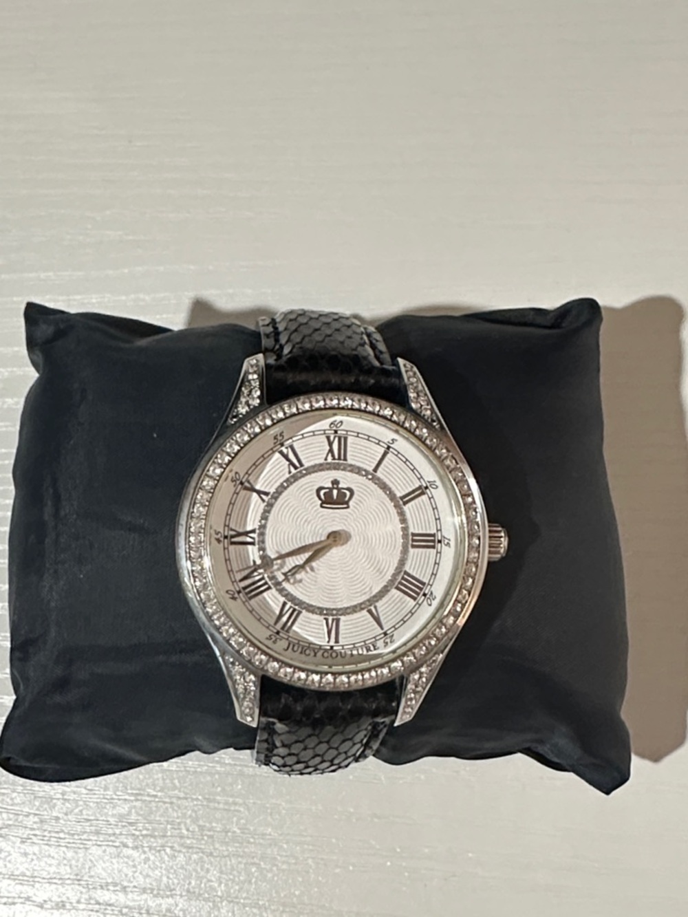 Juicy Couture Silver and Black Crystal Accent Women's Watch